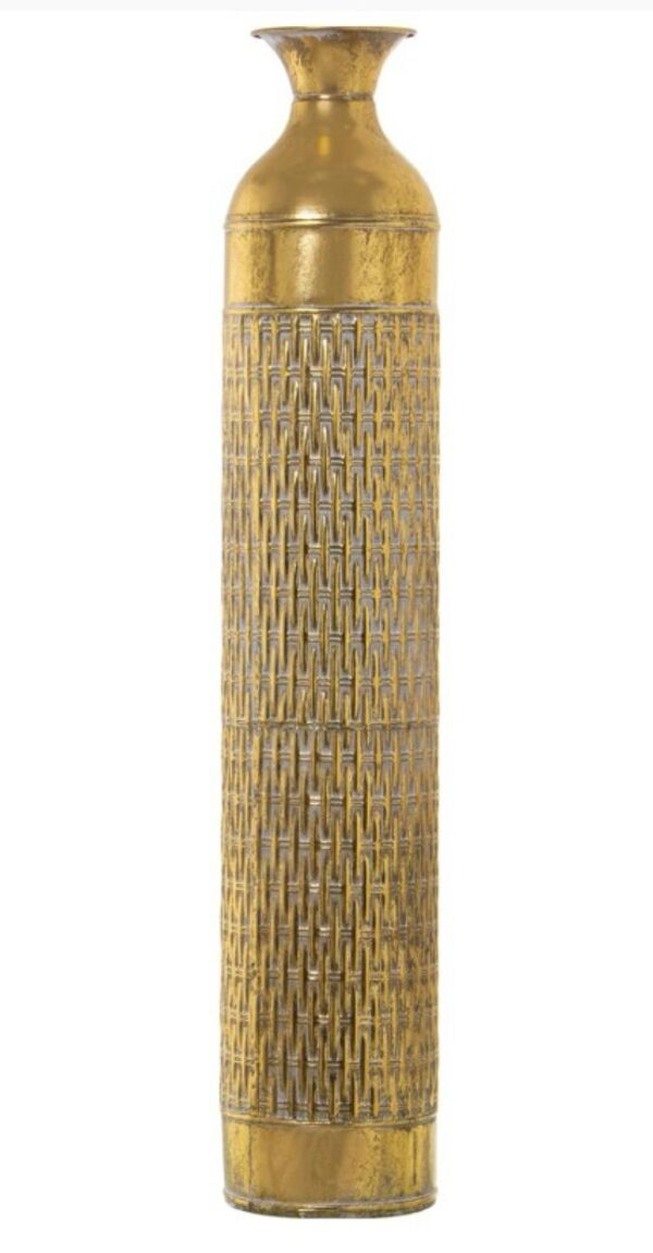vaso in metallo dorato h89
