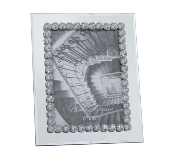 cornice portafoto in vetro e specchio 15x20
