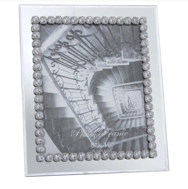 cornice portafoto in vetro e specchio 20x25