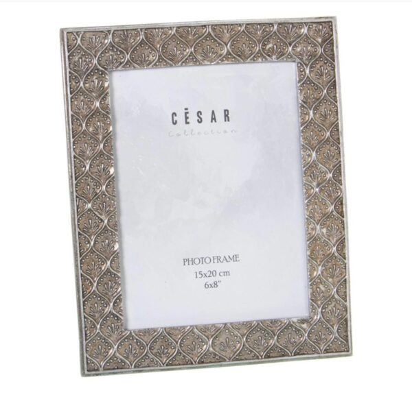 cornice portafoto in resina argento
misura 15x20
